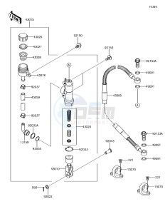 KX85 KX85CGF EU drawing Rear Master Cylinder