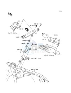 NINJA_ZX-10R_ABS ZX1000KDF FR XX (EU ME A(FRICA) drawing Steering Damper