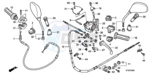 PES125R9 UK - (E / MKH STC) drawing HANDLE LEVER/SWITCH/CABLE