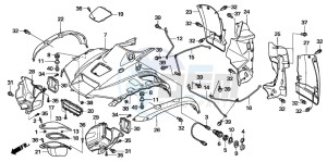 TRX500FE drawing FRONT FENDER