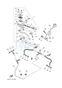 YFM700FWAD GRIZZLY 700 (B1AJ) drawing REAR MASTER CYLINDER