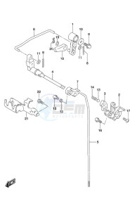 DF 9.9B drawing Clutch Rod Remote Control