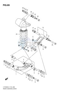 LT-R450 (E19) drawing REAR CUSHION LEVER (LT-R450L1 E19)