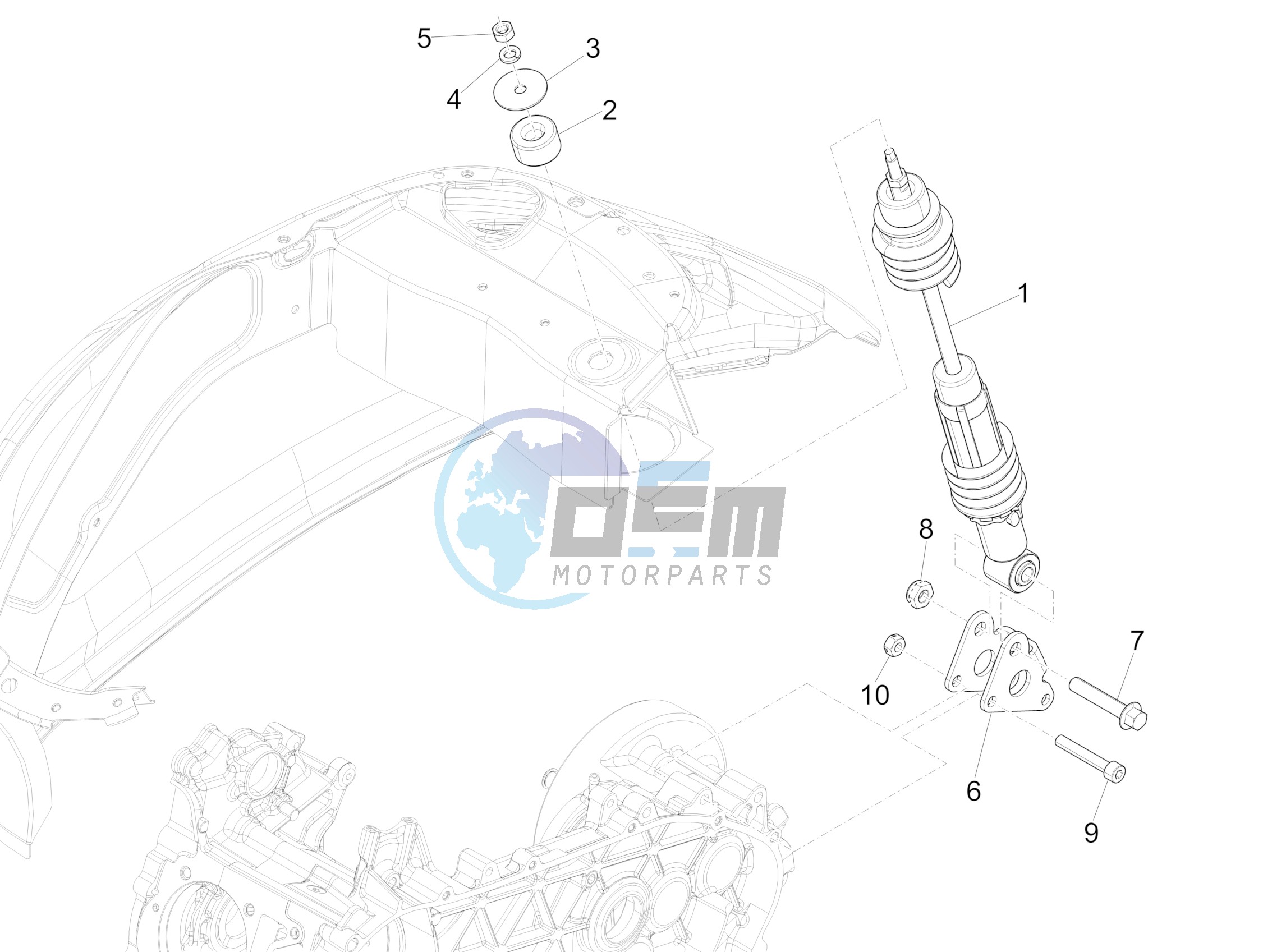 Rear suspension - Shock absorber/s