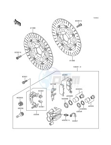 ZR 550 B [ZEPHYR] (B1-B4) [ZEPHYR] drawing FRONT CALIPER-- ZR550-B4- -