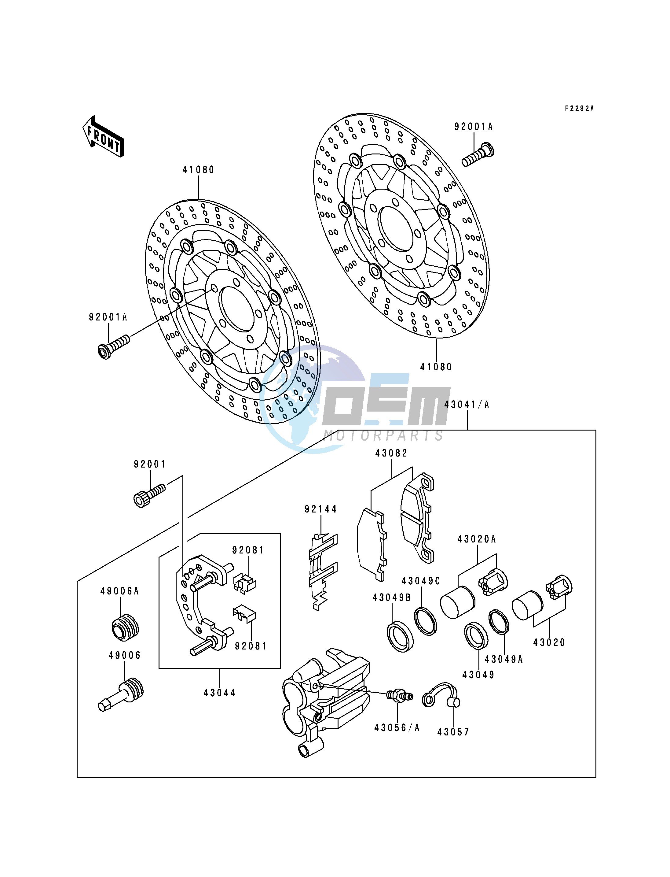 FRONT CALIPER-- ZR550-B4- -