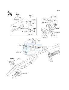 KX 100 D [KX100] (D1-D5) [KX100] drawing HANDLEBAR