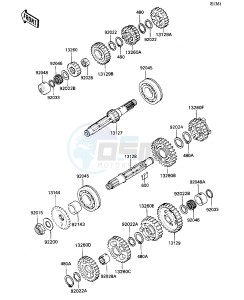 ZX 1100 C [NINJA ZX-11] (C1-C4) [NINJA ZX-11] drawing TRANSMISSION