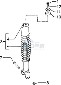 Zip 50 SP H2O Liquid cooling drawing Rear Shock absorber