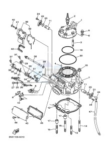 YZ250X (BF1M) drawing CYLINDER HEAD