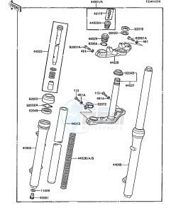 KX 60 A [KX60] (A1-A2) [KX60] drawing FRONT FORK