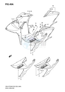 GSX-R750 (E3-E28) drawing SIDE COWLING (MODEL K7)