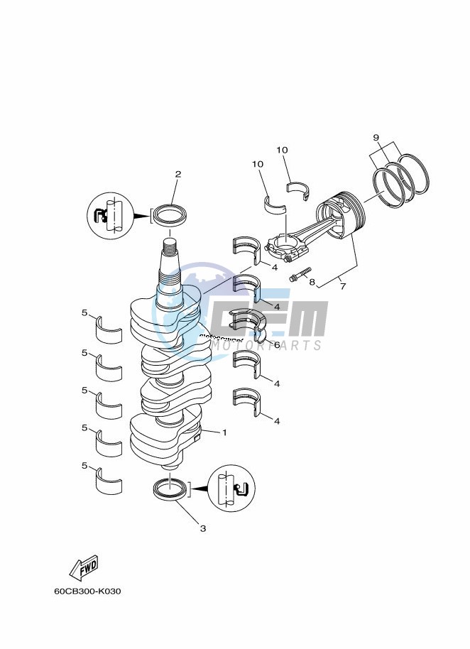 CRANKSHAFT--PISTON