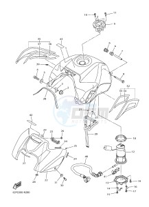 YBR125E (42PK) drawing FUEL TANK