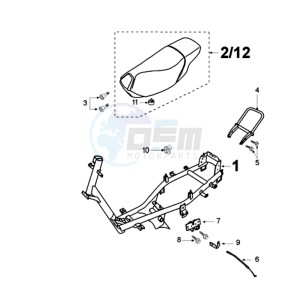 VIVA C drawing FRAME AND SADDLE