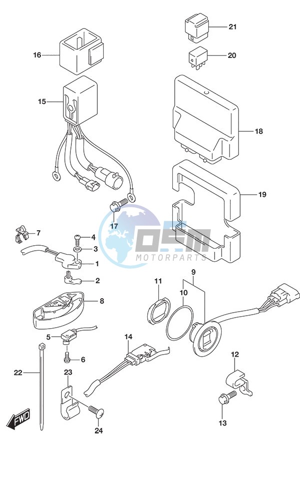 PTT Switch/Engine Control Unit SS Model