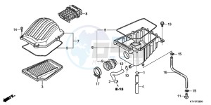 CBR125RTC drawing AIR CLEANER