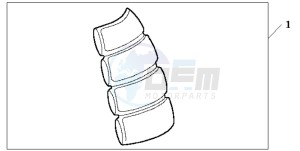 CB600F HORNET drawing TANK PAD 2