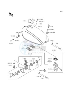 KZ 1000 P [POLICE 1000] (P15-P19) [POLICE 1000] drawing FUEL TANK