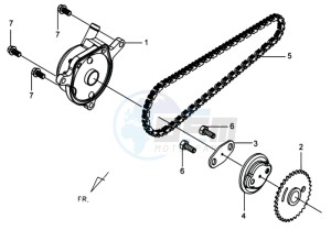 GTS 250 EURO3 drawing CYLINDER HEAD SIDE COVER