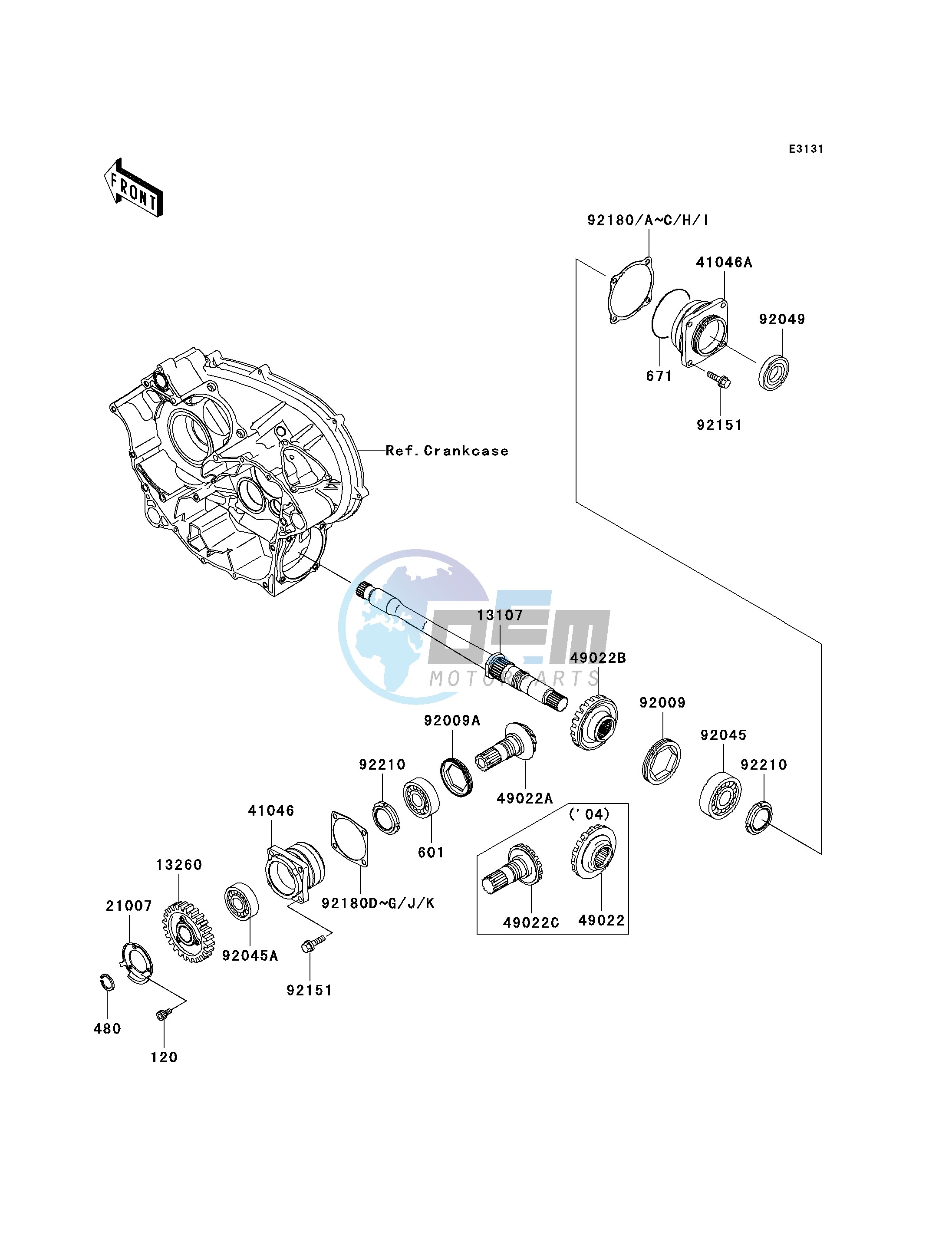 FRONT BEVEL GEAR