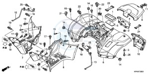 TRX420FEC drawing REAR FENDER