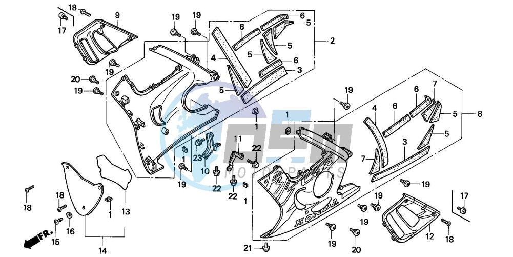 LOWER COWL (CBR600FS/3S/T/3T/SET)