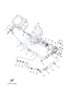 YFM700FWAD YFM70GPLG GRIZZLY 700 EPS (B317) drawing WATER PUMP