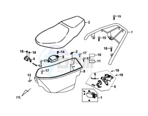 SYMPLY 50 drawing BUDDYSEAT - REAR LUGGAGE FRAME