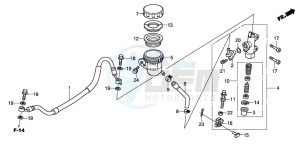 CBF1000A drawing REAR BRAKE MASTER CYLINDER (CBF1000)