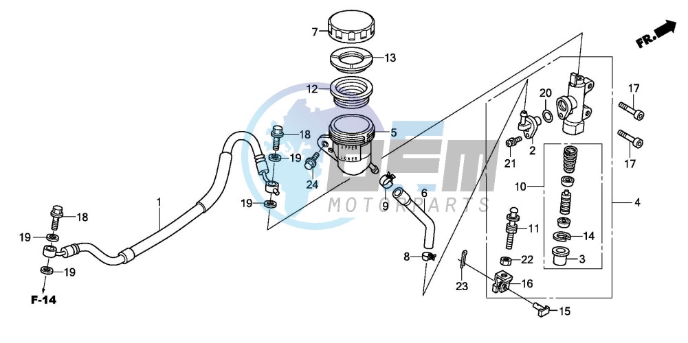 REAR BRAKE MASTER CYLINDER (CBF1000)