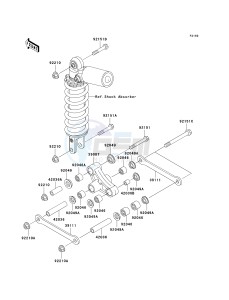 ZX 900 C [NINJA ZX-9R] (C1-C2) [NINJA ZX-9R] drawing REAR SUSPENSION