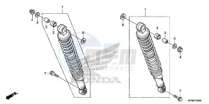 GLR1251WHF CB125F UK - (E) drawing REAR CUSHION