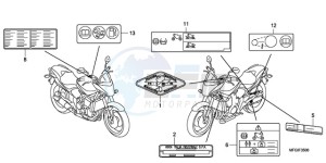 CB600FA3A Europe Direct - (ED / ABS ST 25K) drawing CAUTION LABEL