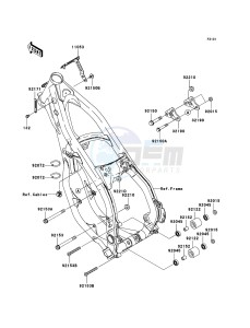 KX125 KX125-M3 EU drawing Frame Fittings