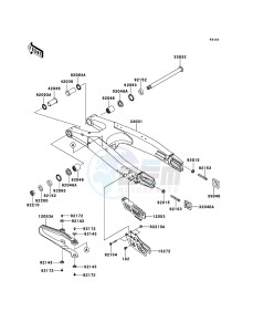 KX250F KX250ZDF EU drawing Swingarm