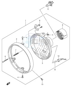 SV1000 (E2) drawing HEADLAMP (SV1000 E2 E19 SV1000U1 U2 E19)