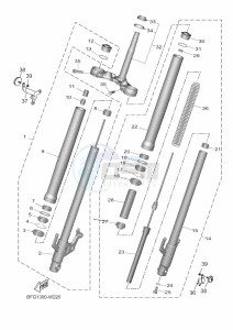 XSR125 MTM125 (BGX3) drawing FRONT FORK