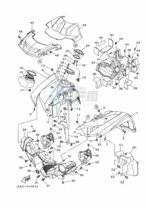 YFM700FWAD GRIZZLY 700 EPS (BDEE) drawing FRONT FENDER