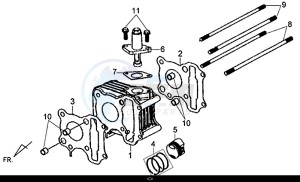 X'PRO 50 (25 Km/h) (AE05W9-NL) (E4) (L8-M1) drawing CYLINDER