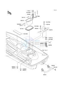 JT 1100 G[1100 STX D.I.] (G1 ) [1100 STX D.I.] drawing HULL REAR FITTINGS