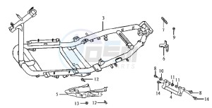 JET BASIX 25KMH 50 drawing FRAME