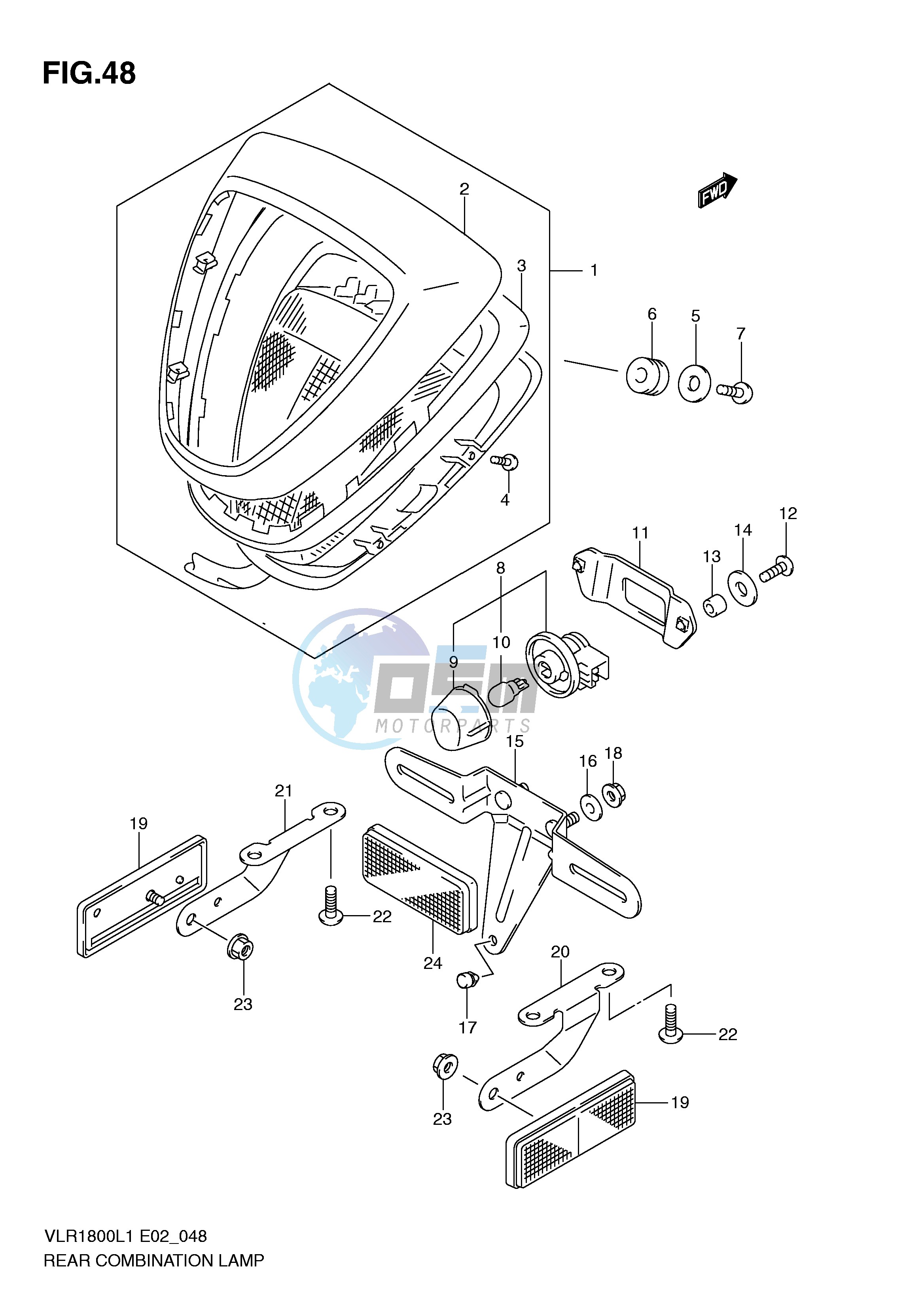 REAR COMBINATION LAMP (VLR1800L1 E24)