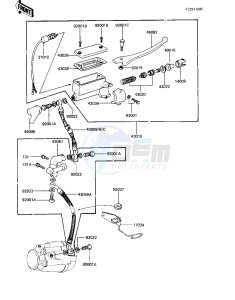 KZ 440 A [LTD] (A2-A4) [LTD] drawing FRONT MASTER CYLINDER -- 81-83 A2_A3_A4- -