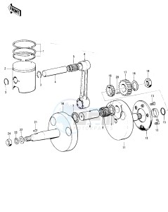 F11 (-A) 250 drawing CRANKSHAFT_PISTON -- 73-75 F11_F11-A_F11-B- -