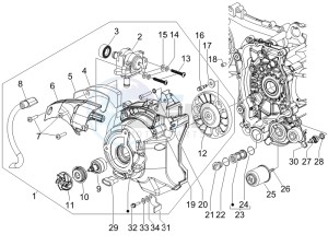 Runner 200 VXR 4t e3 drawing Flywheel magneto cover - Oil filter