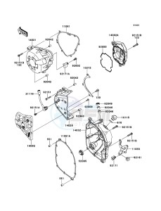 Z1000_ABS ZR1000EBF FR XX (EU ME A(FRICA) drawing Engine Cover(s)