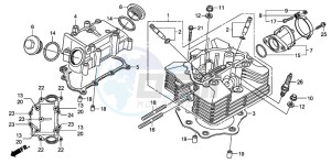 TRX500FPE drawing CYLINDER HEAD