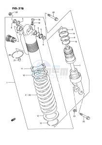 RM125 (E3) drawing SHOCK ABSORBER (MODEL R)