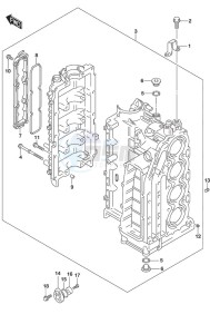 DF 140A drawing Cylinder Block S/N 14003F-510250 to 14003F-51XXXX S/N 14003Z-510026 to 14003Z-51XXXX